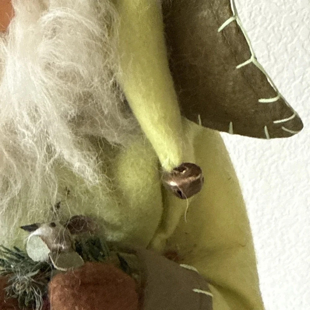 SANTA Christmas Figure Spring Time 21 INCHES TALL Bird Lover Bird Watcher Nature